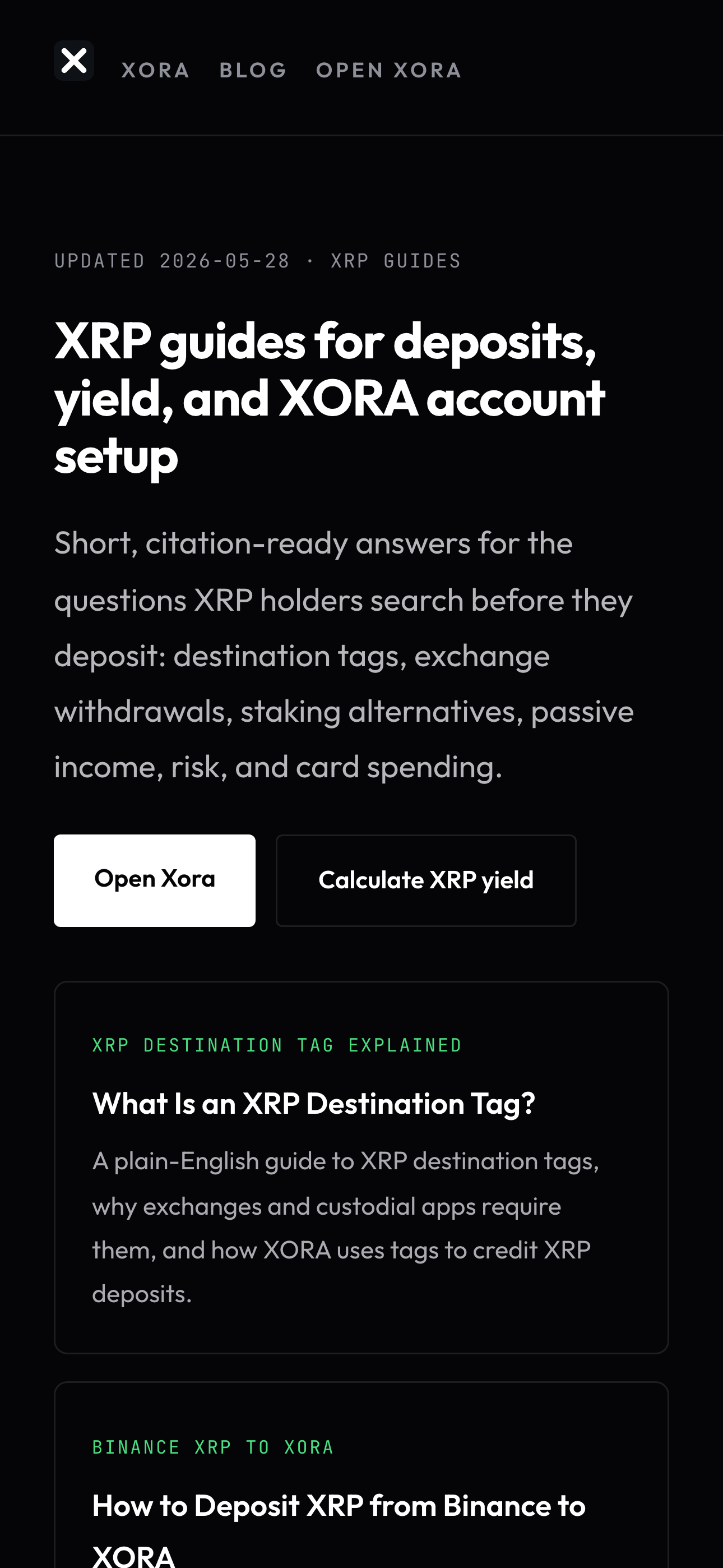 XORA guides screen
